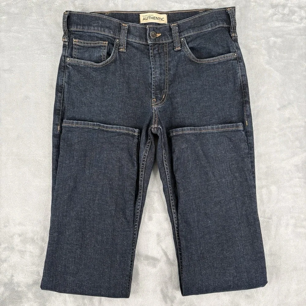 Silver Jeans Men's Sz 32x34 (Fits 33x33.5) Slim Authentic Straight‎ Leg Blue